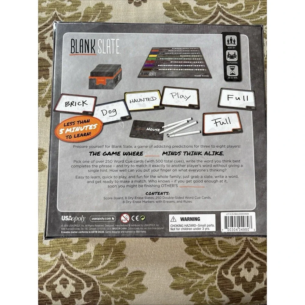New! BLANK SLATE The Game Where Minds Think Alike Family The OP Games Sealed